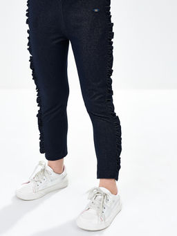 Бриджи для девочки спортивные детская одежда лосины домашние UD 6744 т.синий