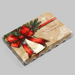 Цена за 5 шт. Коробка для печенья, кондитерская новогодняя упаковка «Загадай желание», 22×15×3 см