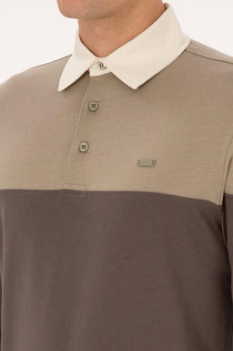 Erkek Regular Fit Polo Yaka A__k Haki Sweatshirt - U.s. polo assn фото 7