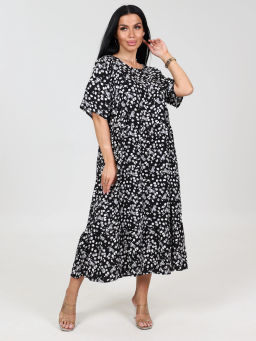 Платье женское, цвет черный белый