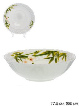 Салатник 650 мл 175 мм тарелка глубокая / TW-70XN (6773) /уп 48/ Бамбук с орхидеей - Галеонтрейд фото 2