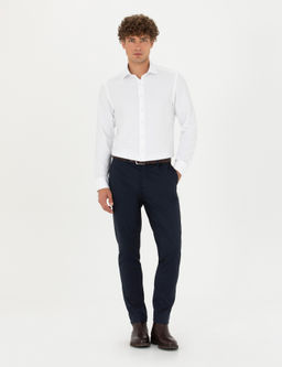 Beyaz Slim Fit Uzun Kollu G_mlek