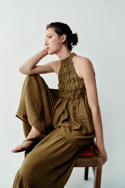 TOP HALTER FRUNCES / Oliva - Zara фото 4