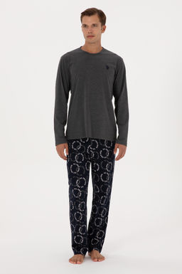 Erkek Antrasit Melanj Pijama Tak_m_ Sepette S_rpriz _ndirim - U.s. polo assn фото 4