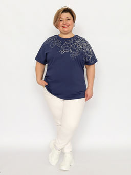 CRB wear / CSLW 60380-41 Футболка женская,темно-синий/Ex.Cherubino  фото 2