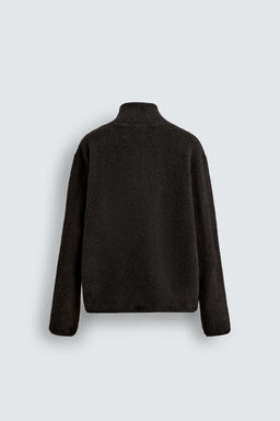 FAUX SHEARLING QUARTER-ZIP SWEATSHIRT - Zara фото 8