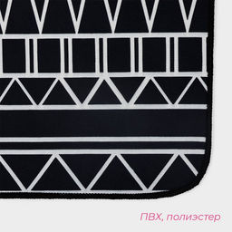 Коврики для ванной и туалета Доляна Марокканский, 2 шт, 50?80, 40?50 см, цвет чёрно-белый  фото 3