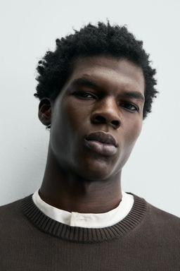 JERSEY ESTRUCTURA ALGOD?N / Chocolate - Zara фото 5