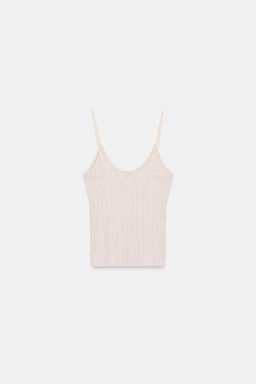 CAMISETA POINTELLE TIRANTES / Crudo - Zara фото 7