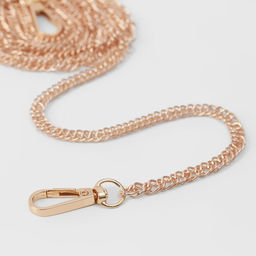 Цепочка для сумки, с карабинами, железная, 6 8 мм, 120 см, цвет золотой