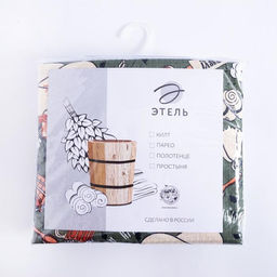 Полотенце банное Этель Генеральская банька килт 75х144см, вафля 200г/м2, 100% хлопок  фото 5