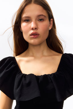 Flounced off-the-shoulder dress - H&m фото 7
