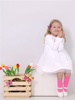 Платье Апрель из хлопка с лайкрой белое фото 6