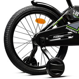 Велосипед 18" Rocket Phoenix, цвет черно/зеленый