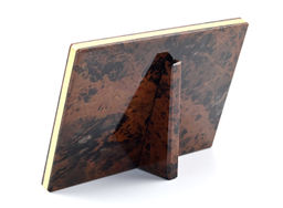 Икона из обсидиана 130*90мм "Николай Чудотвороец" с молитвой Радуга камня