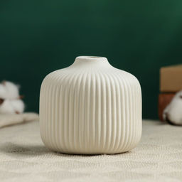 Ваза для цветов «Ингер», 10×10 см, керамика, белая