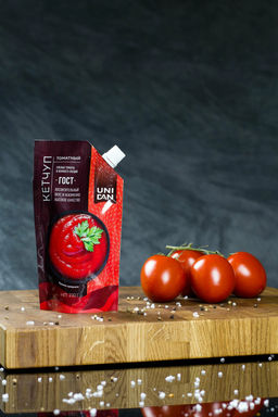 Кетчуп Томатный UNI DAN 230г дой-пак фото 2