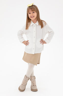 Кремовая трикотажная рубашка для девочки Неожиданная скидка в корзине - U.s. polo assn фото 6