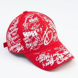 Кепка MINAKU с надписями, красный, размер 58
