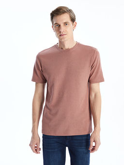 Bisiklet Yaka K?sa Kollu Erkek Dokulu Ti??rt