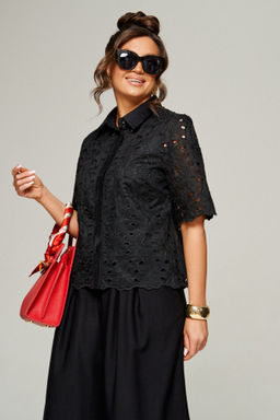 Комплект 6323 чёрный, Брюки, Блуза - B&F фото 4