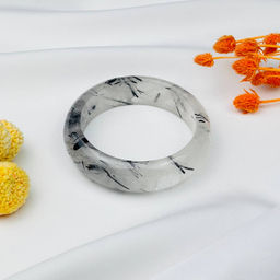 Браслет цельный из Кварца с включением Турмалина - Радуга самоцветов фото 2