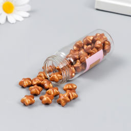 Сургуч в гранулах в баночке Звёздочки медный перламутр 16 гр 7х3х3 см - Арт узор фото 2