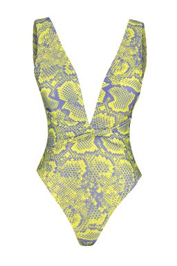 Hayvan Desenli Derin Dekolteli Normal Paca Mayo TBESS23MA00369