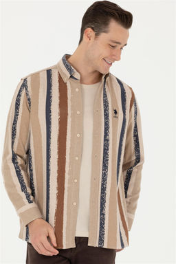 U. S. Polo Assn / Мужская рубашка с длинным рукавом Stone - U.s. polo assn фото 3
