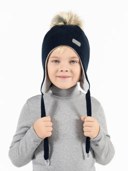 Шапка детская темно-синяя Ш-088 (54)