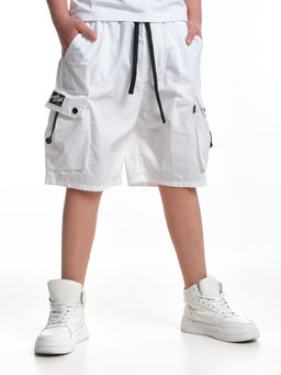 Шорты карго для мальчика 33-91203 белый - Mini maxi фото 4