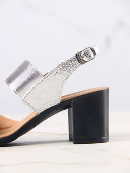 Босоножки EDART 6004.624 bl. черный-серебро