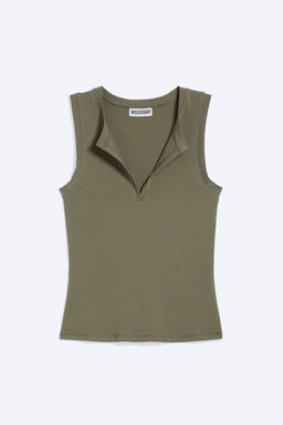 Top sin mangas con cuello en V - H&m фото 5