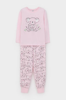 К 1606/нежно-розовый,забавные коалы пижама дет