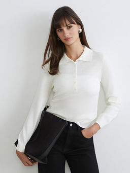 Polo Yaka Kad?n Triko Kazak