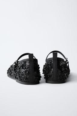 BALLERINAS WITH FAUX PEARL BUCKLE - Zara фото 14