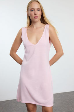 TRENDYOLMILLA Siyah Mini Triko Basic Elbise TWOAW25EL00051  фото 2