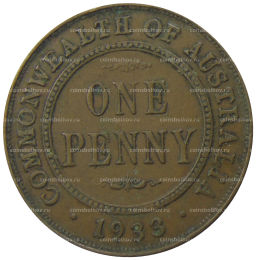 1 пенни 1933 года Австралия