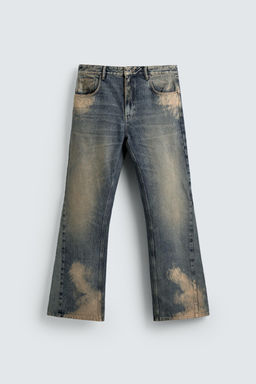 JEANS FLARE FIT LAVADO MANCHAS / Azul tinta - Zara фото 7