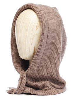 Капор жен. шерсть+акр LB-A53017 cacao