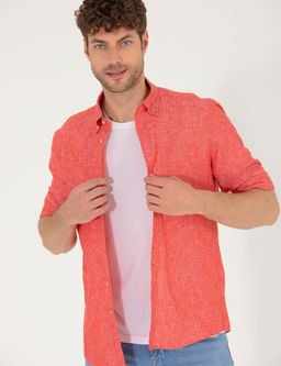K_rm_z_ Regular Fit Uzun Kollu G_mlek