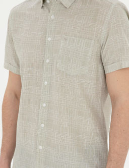 Haki Regular Fit K_sa Kollu G_mlek - Pierre cardin фото 6