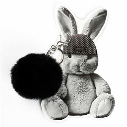 Брелок меховой арт. 70869 / 48 ЗАЙКА В ШАПОЧКЕ