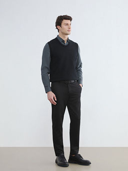 Standart Kal?p V Yaka Erkek Triko S?veter