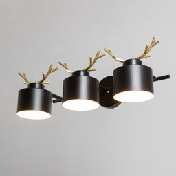 Бра «Сохата», 3хЕ27, 40 Вт, 60×15×22 см, чёрный с золотом