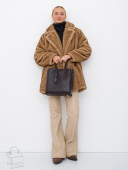 Сумка женская кожаная 6062L coffee Polina&Eiterou