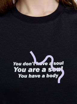 CONTE Базовая футболка из хлопка с рисунком A soul LD 2137 black