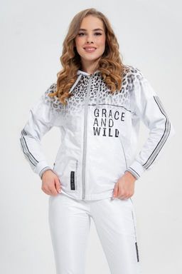 Толстовка из футера комбинированного с принтованной плащевой тканью - А+б коллекция фото 18