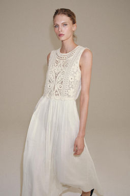 VESTIDO MIDI BORDADO ZW COLLECTION / Crudo - Zara фото 2