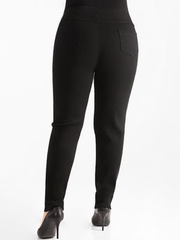 Джеггинсы женские с высокой посадкой утепленные на резинке - Almond фото 3